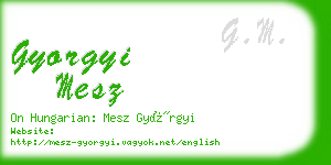 gyorgyi mesz business card